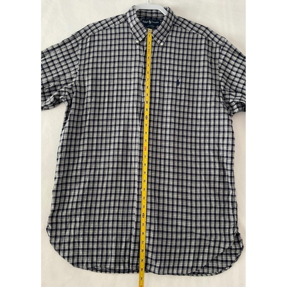 Ralph Lauren Checkered Button Down Shirt Long Sleeve Cotton Casual Size L - Picture 4 of 7